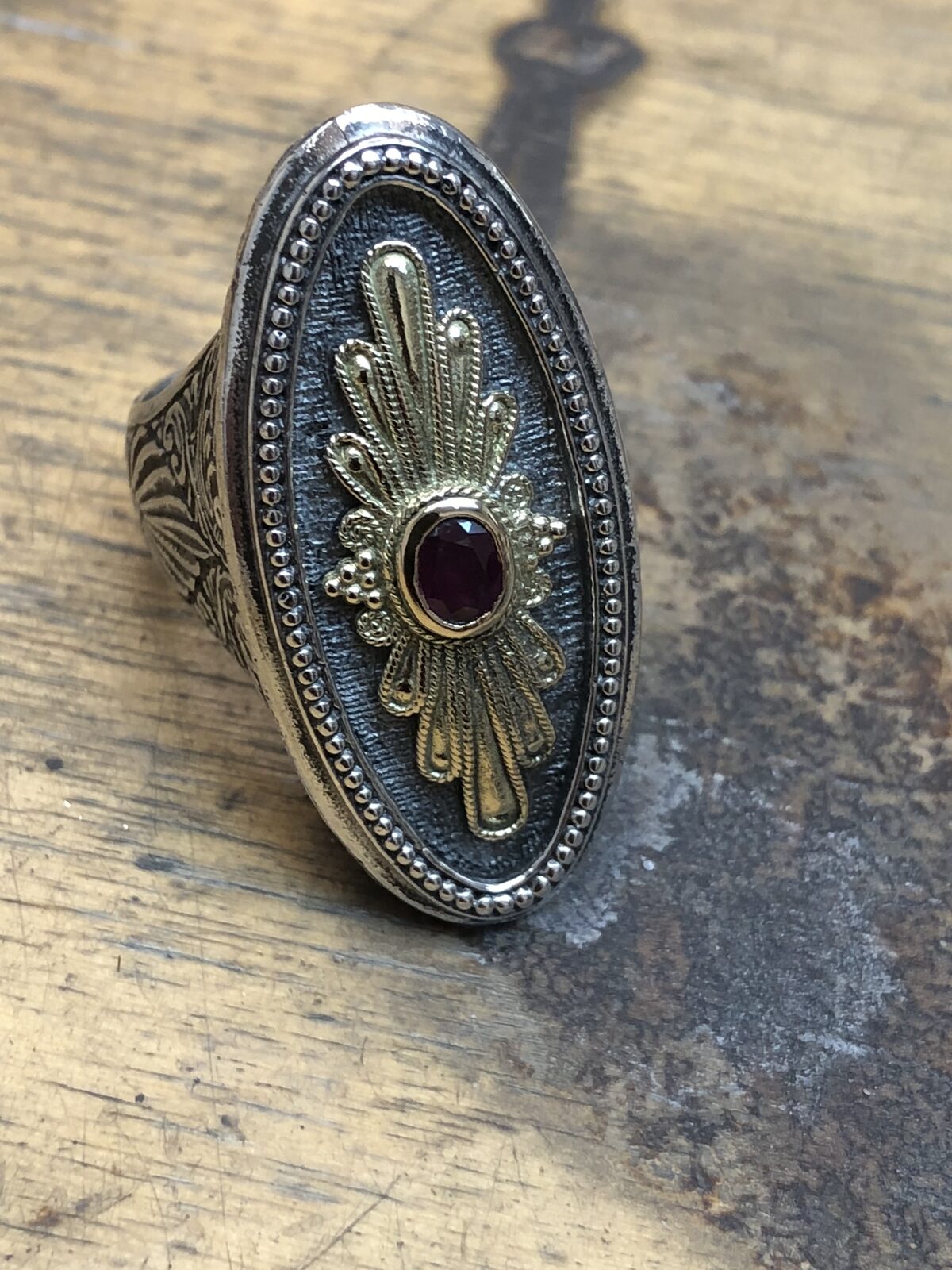 Byzantine-Style Ruby Ring — Restored by George Necula