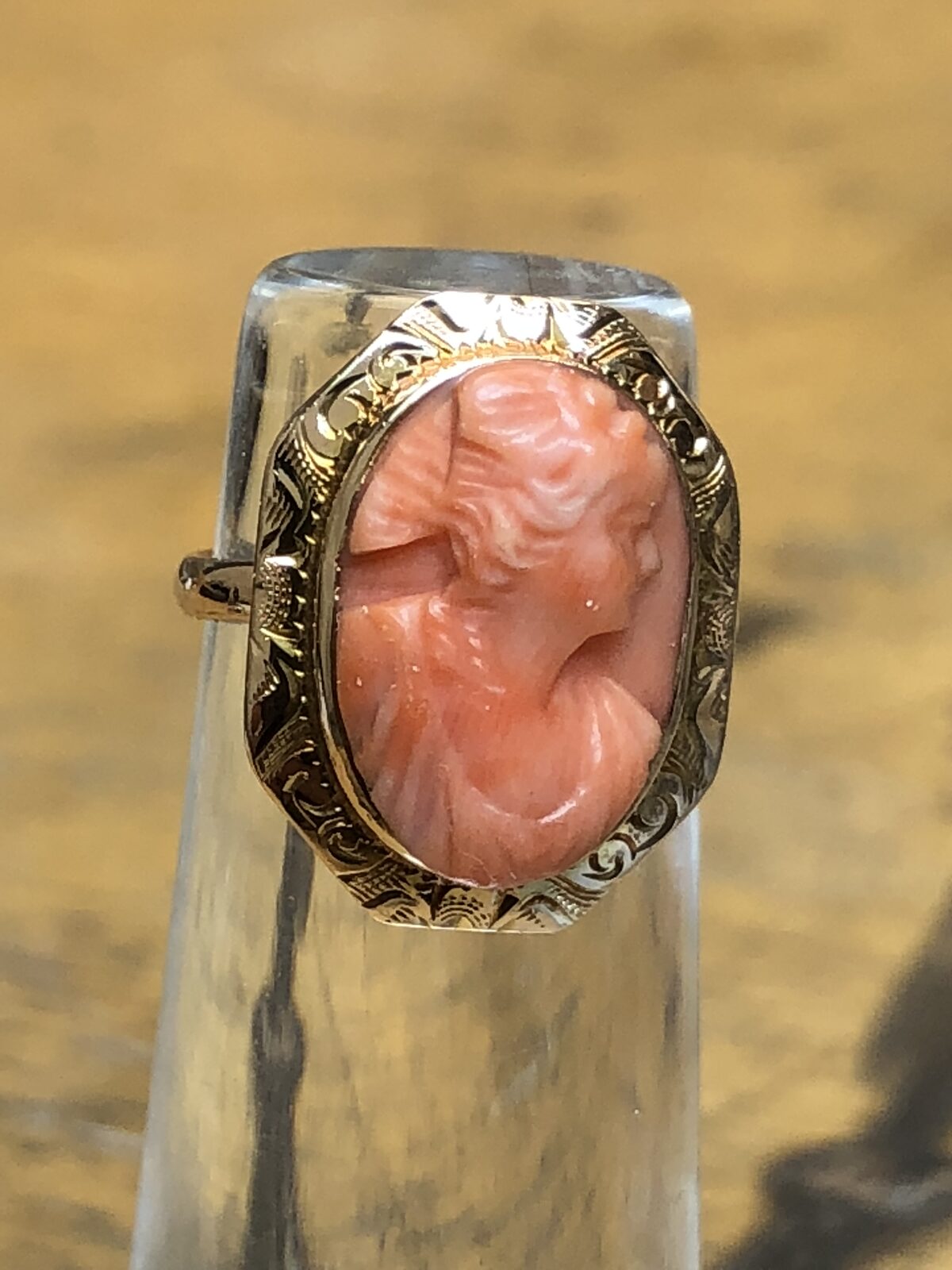 Coral Cameo Ring — Restored by George Necula