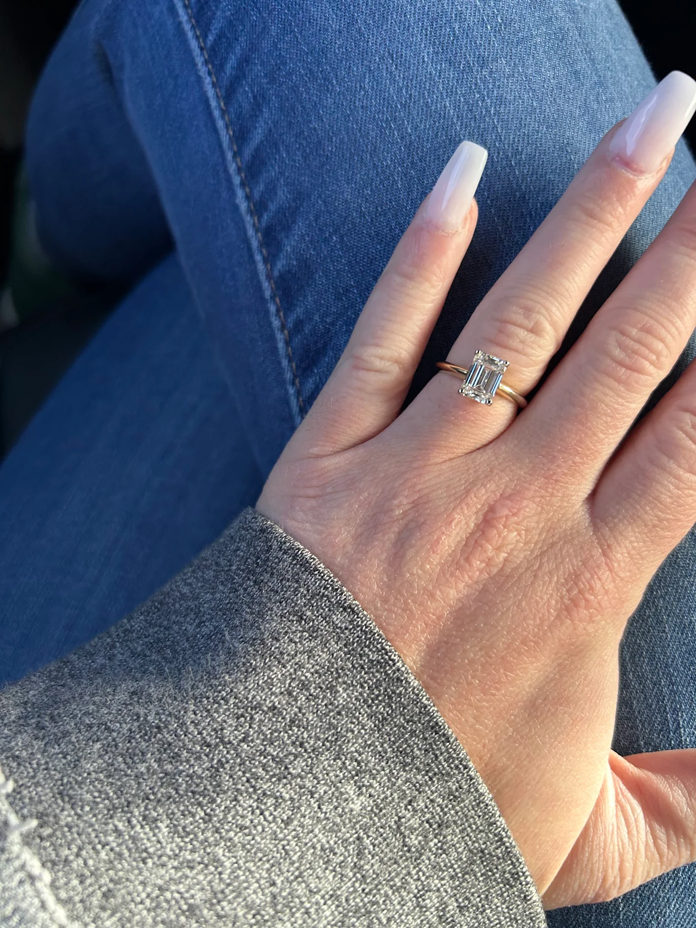 Emerald-Cut Diamond Solitaire by George Necula