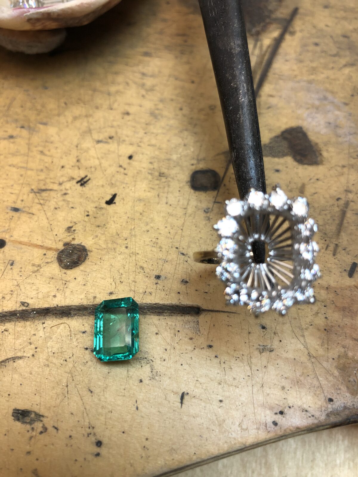 Setting an Emerald into a Diamond Halo by George Necula, view 2