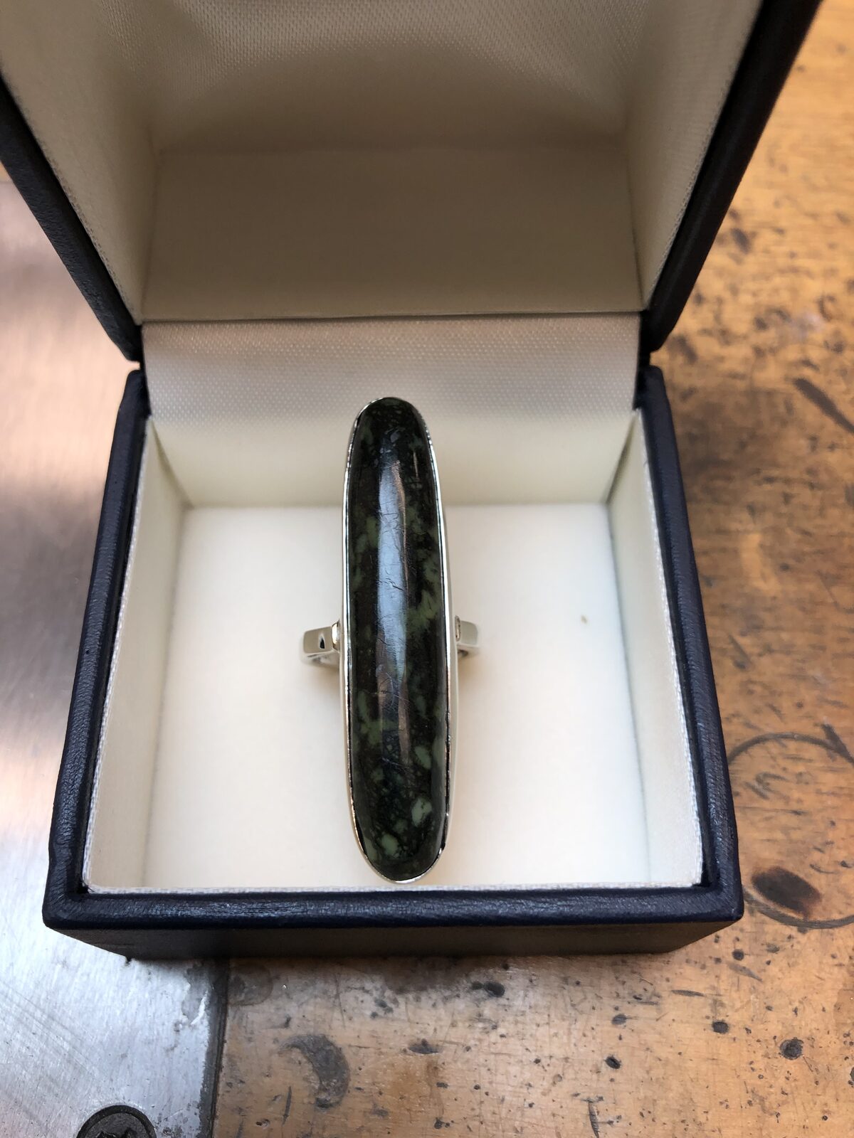 Serpentine Cabochon Ring by George Necula