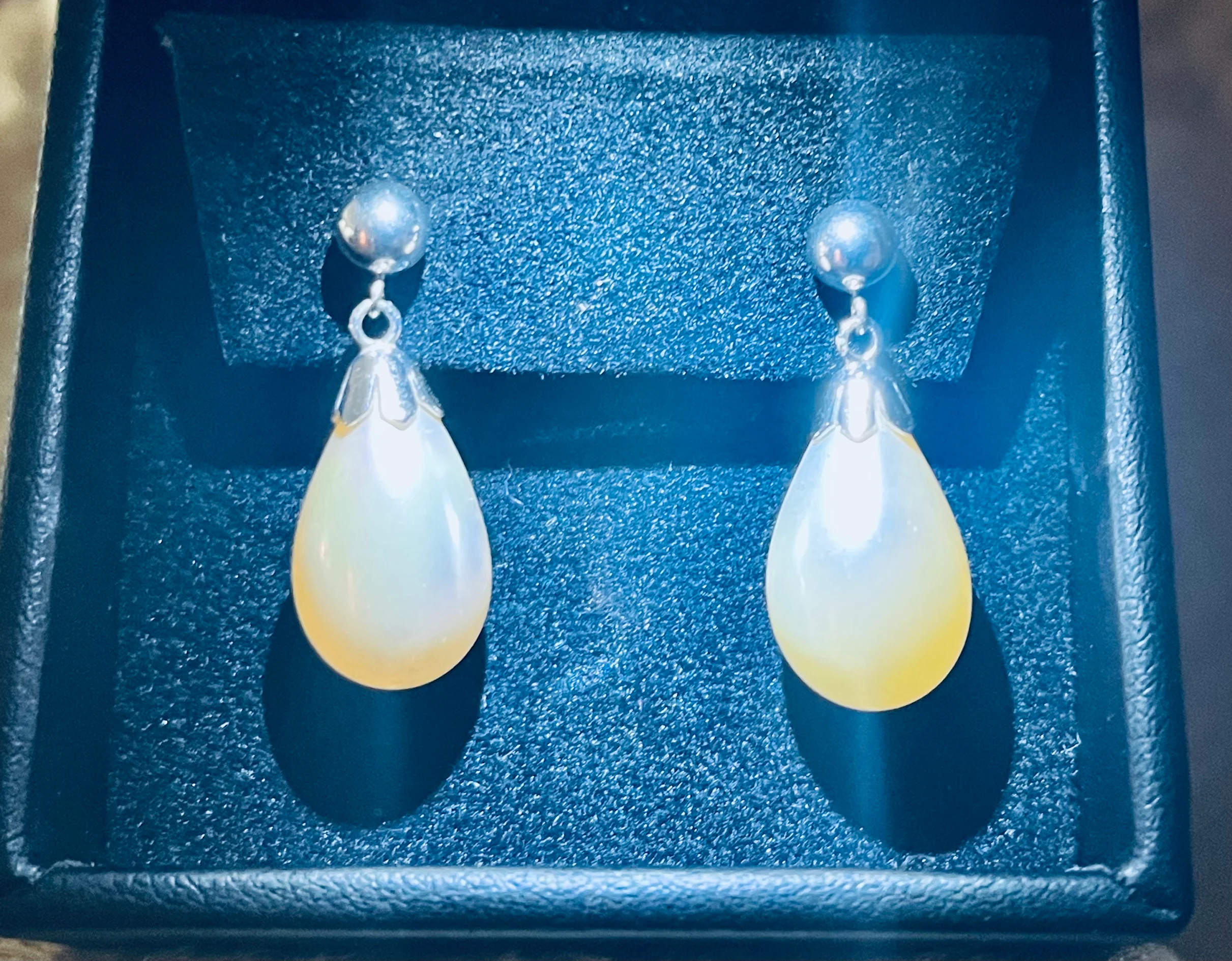 Inherited Drop Earrings, Reset for Pierced Ears by George Necula
