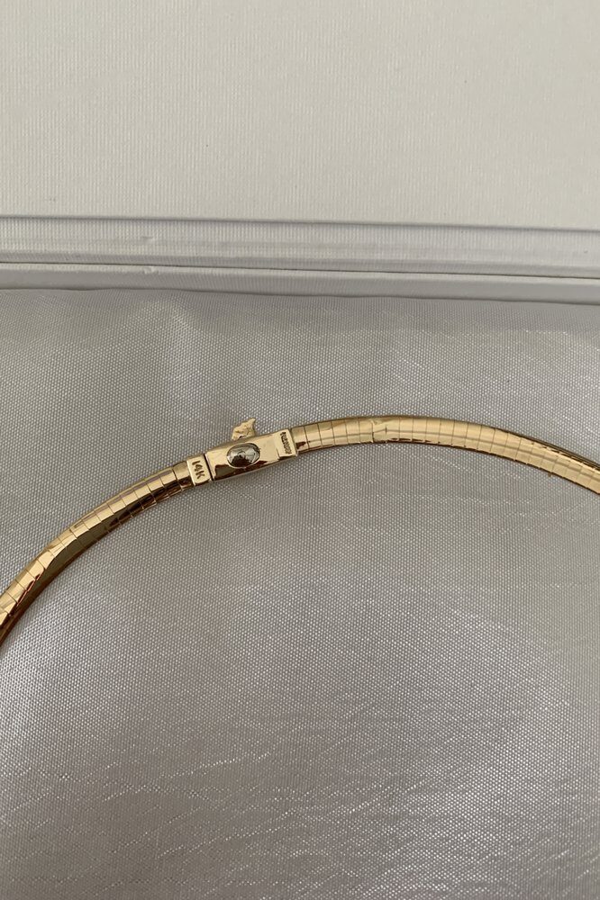 14k Gold Omega Necklace — Clasp Remade by George Necula, view 2