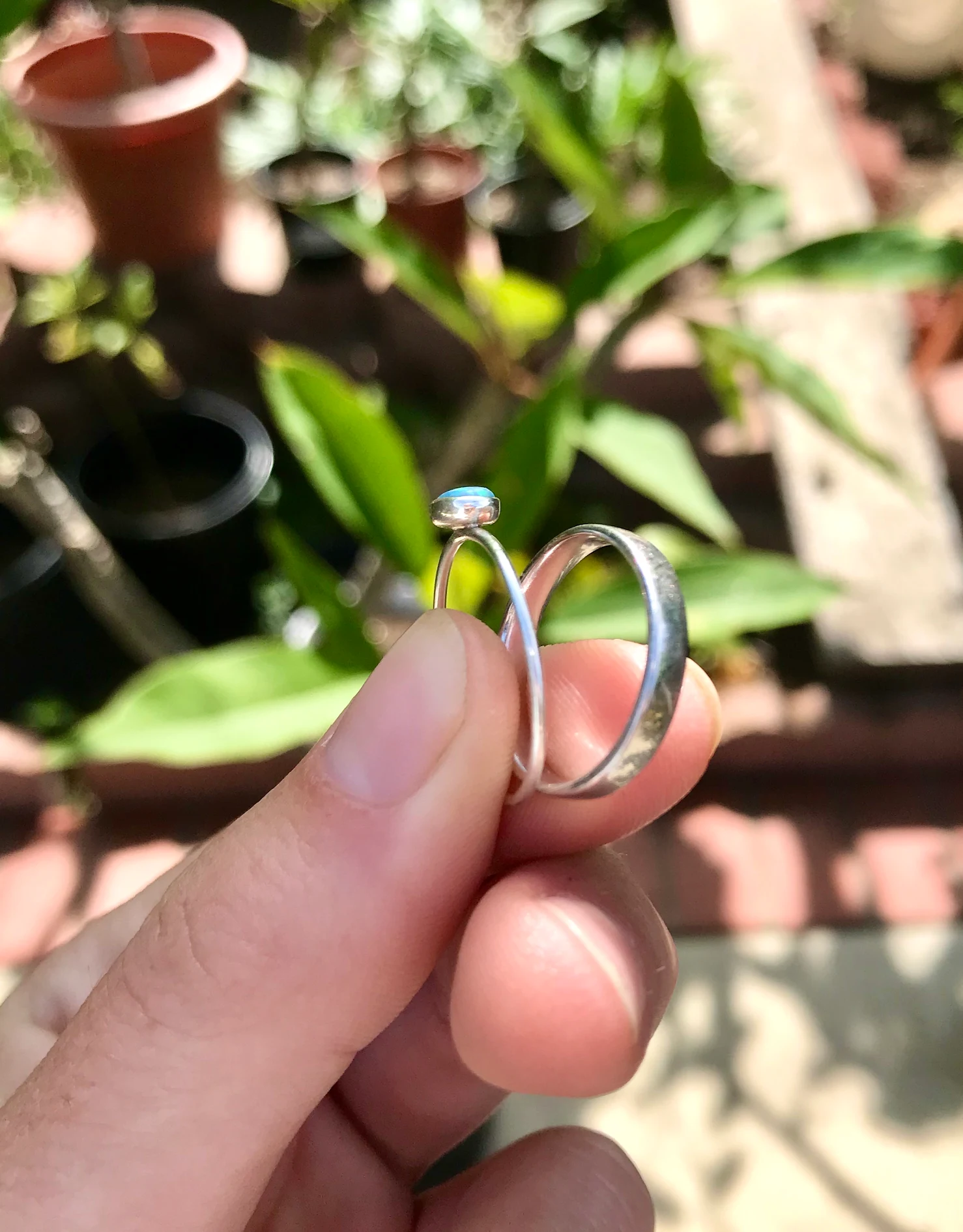 Opal Ring & Matching Band by George Necula, view 2