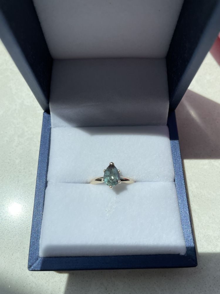 Pear-Cut Color-Change Gemstone Solitaire by George Necula