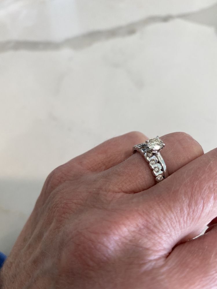 Round Solitaire & Diamond Band by George Necula