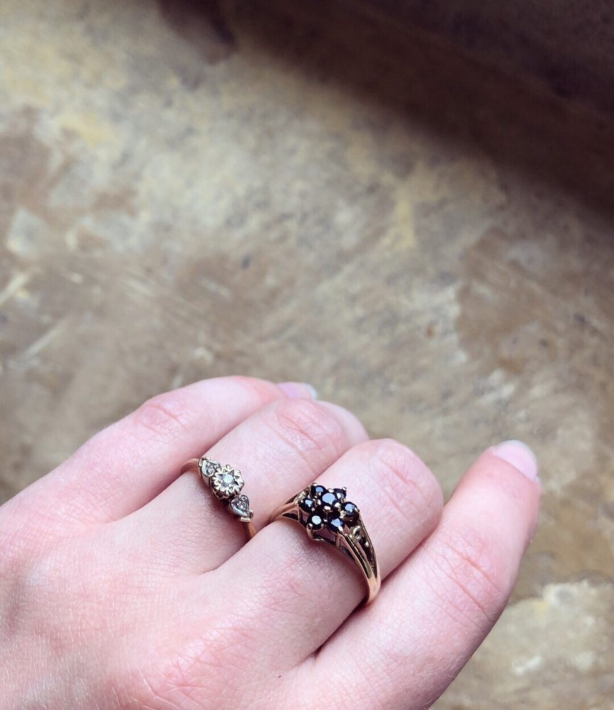 Sapphire Cluster Ring by George Necula, view 2